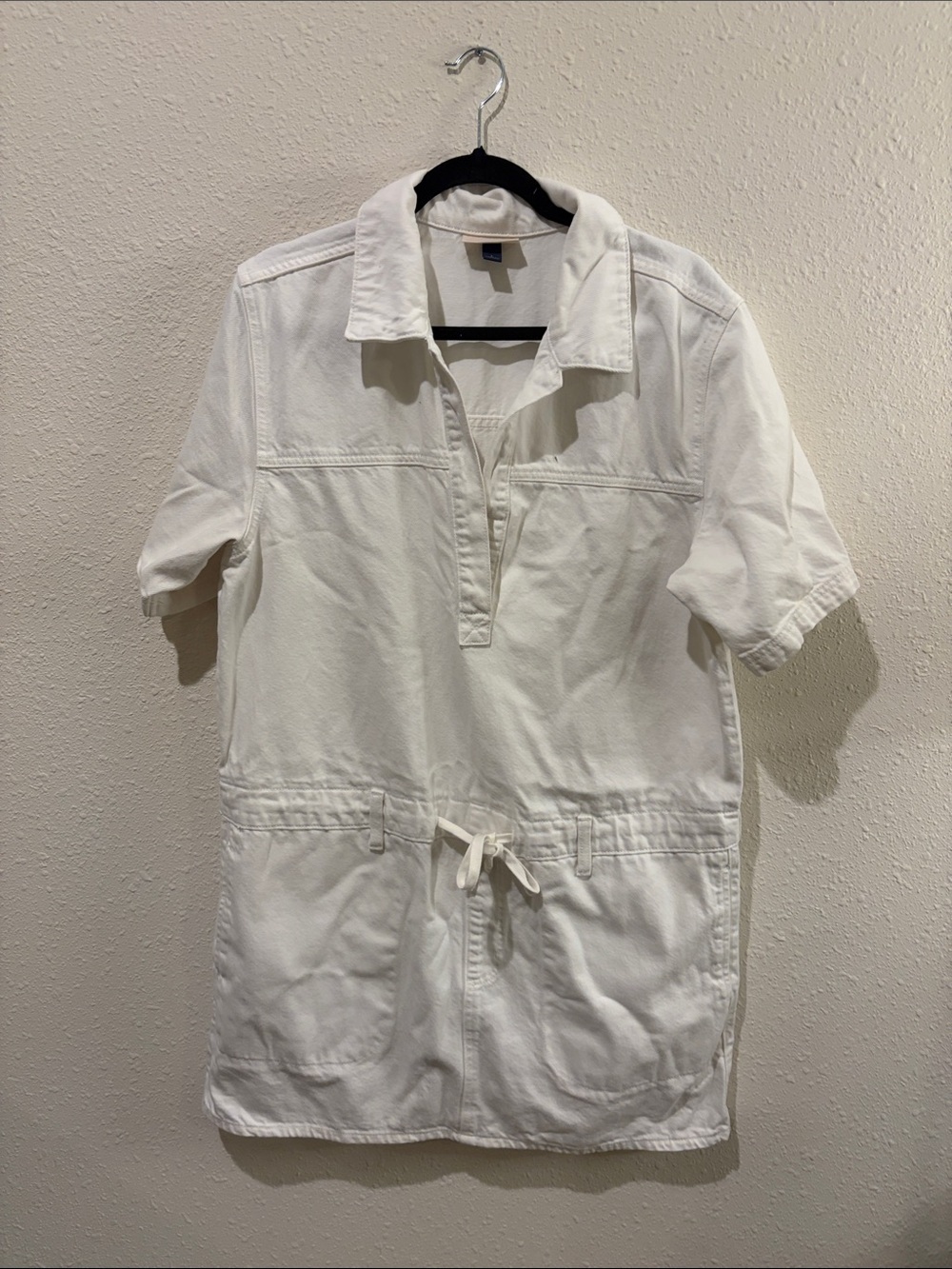 Universal Thread white denim Short Sleeve Collared dress